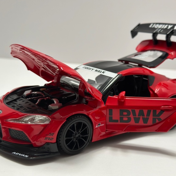 1:22 2022 Toyota Supra GR Liberty Walk With LED Headlight and TAIL LIGHT Diecast - Picture 5 of 10